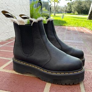 Dr.Martens Platform Faux-Fur Lined Boots